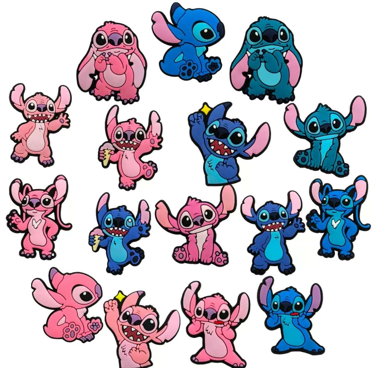 Lot de pins de stitch rose et bleu !